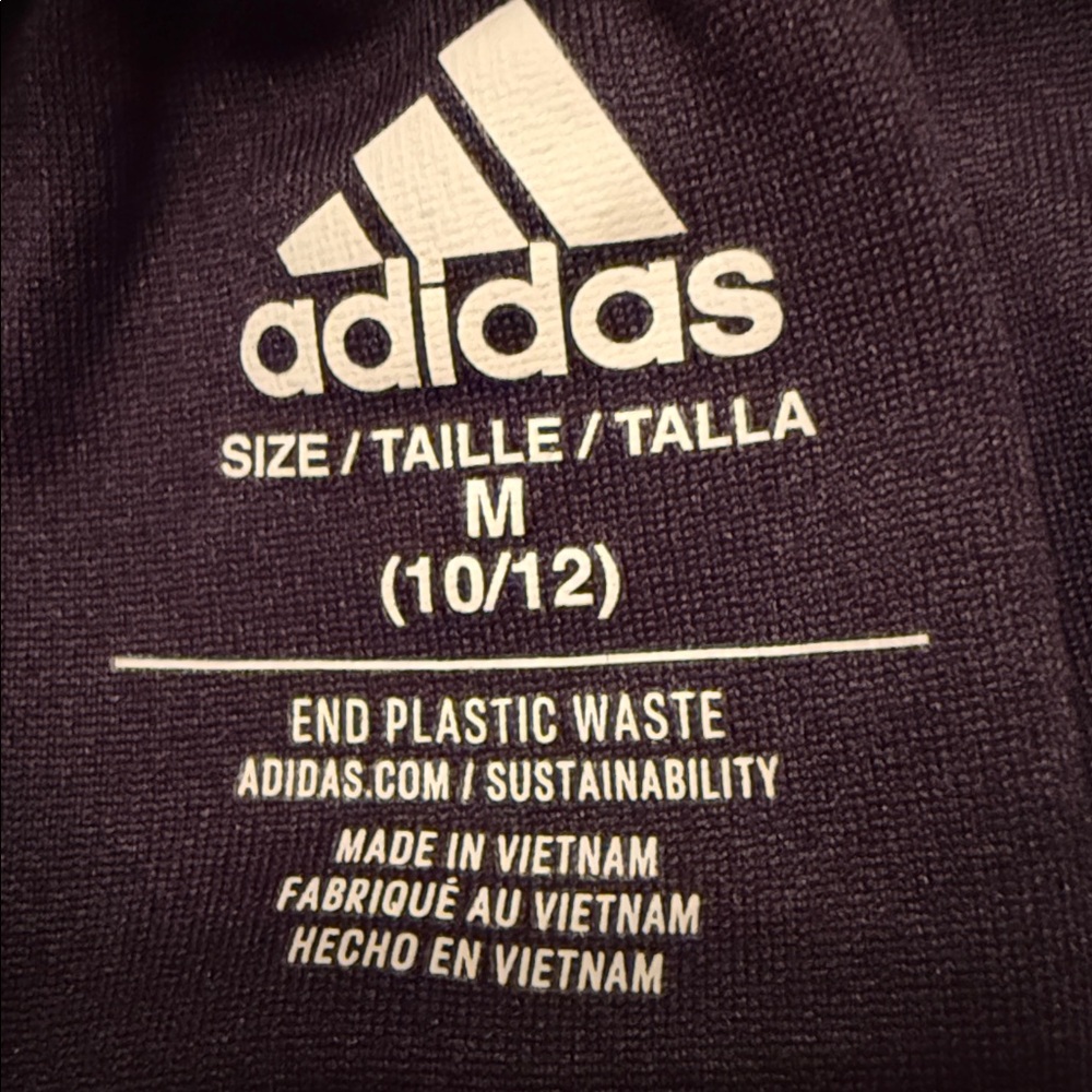 Adidas Kids Black Shorts with White Stripes‎ M(10/12) - Picture 3 of 5